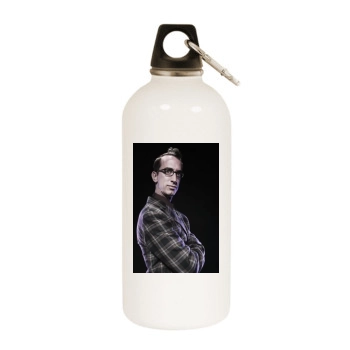 Andy Dick White Water Bottle With Carabiner