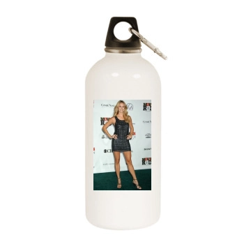 Stacy Keibler White Water Bottle With Carabiner