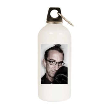 Andy Dick White Water Bottle With Carabiner