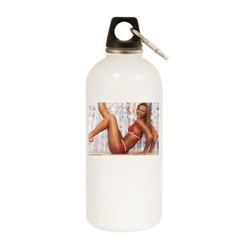 Stacy Keibler White Water Bottle With Carabiner