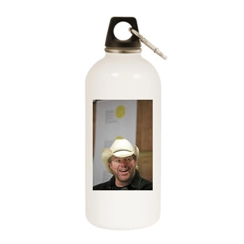 Toby Keith White Water Bottle With Carabiner