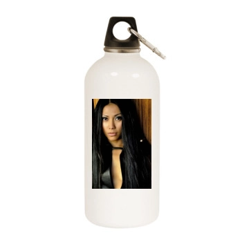 Anggun White Water Bottle With Carabiner