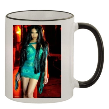 Anggun 11oz Colored Rim & Handle Mug