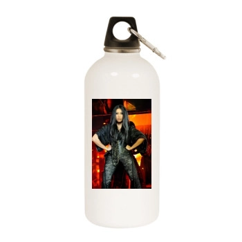 Anggun White Water Bottle With Carabiner