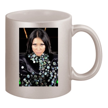 Anggun 11oz Metallic Silver Mug