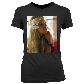 Anja Rubik Women's Junior Cut Crewneck T-Shirt