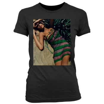 Anja Rubik Women's Junior Cut Crewneck T-Shirt