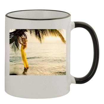 Anja Rubik 11oz Colored Rim & Handle Mug