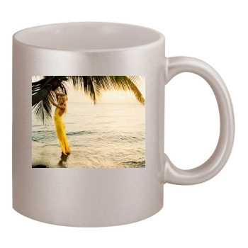 Anja Rubik 11oz Metallic Silver Mug