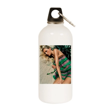 Anja Rubik White Water Bottle With Carabiner