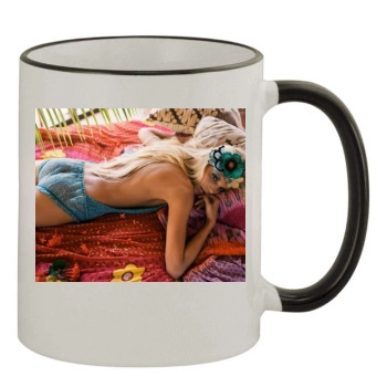 Anja Rubik 11oz Colored Rim & Handle Mug