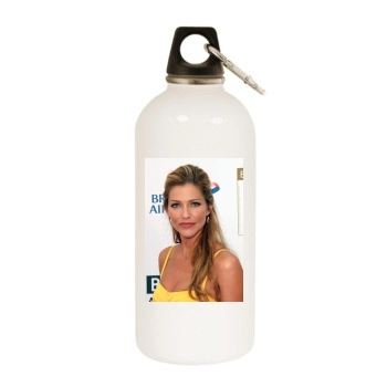 Tricia Helfer White Water Bottle With Carabiner