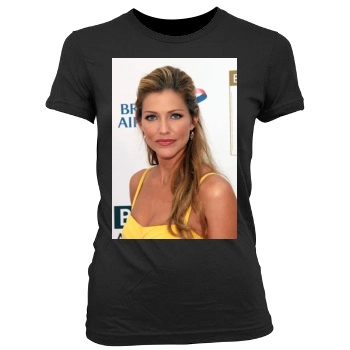 Tricia Helfer Women's Junior Cut Crewneck T-Shirt