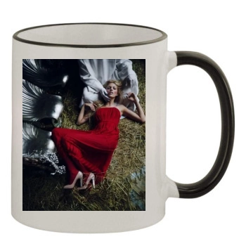 Anja Rubik 11oz Colored Rim & Handle Mug