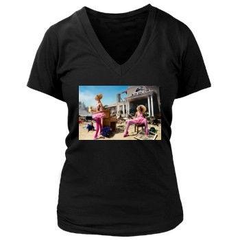 Anja Rubik Women's Deep V-Neck TShirt