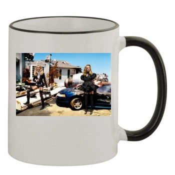 Anja Rubik 11oz Colored Rim & Handle Mug