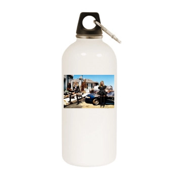 Anja Rubik White Water Bottle With Carabiner