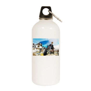 Anja Rubik White Water Bottle With Carabiner