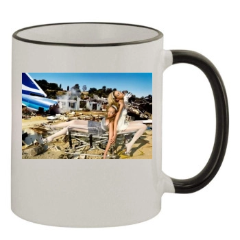 Anja Rubik 11oz Colored Rim & Handle Mug