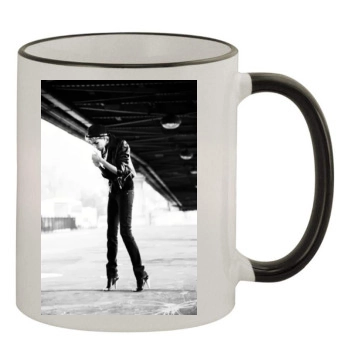 Anja Rubik 11oz Colored Rim & Handle Mug