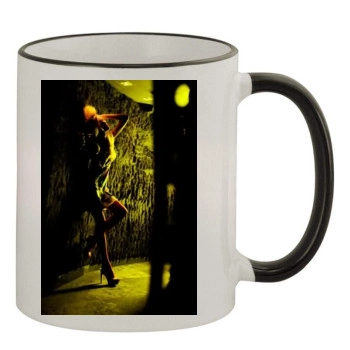 Anja Rubik 11oz Colored Rim & Handle Mug