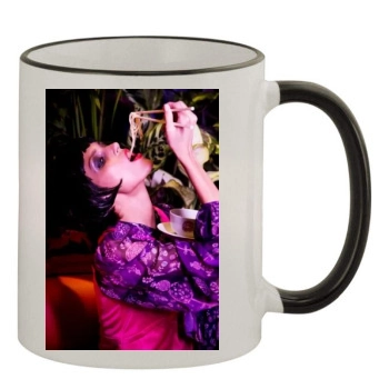 Anja Rubik 11oz Colored Rim & Handle Mug