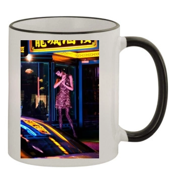 Anja Rubik 11oz Colored Rim & Handle Mug