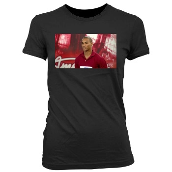 Tyson Beckford Women's Junior Cut Crewneck T-Shirt