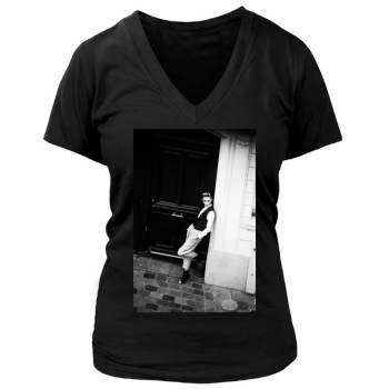 Anja Rubik Women's Deep V-Neck TShirt