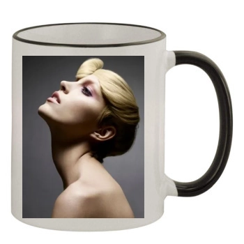 Anja Rubik 11oz Colored Rim & Handle Mug