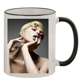 Anja Rubik 11oz Colored Rim & Handle Mug