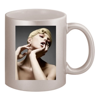 Anja Rubik 11oz Metallic Silver Mug