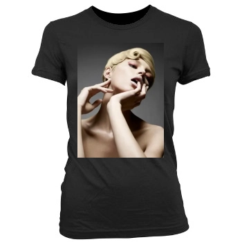 Anja Rubik Women's Junior Cut Crewneck T-Shirt