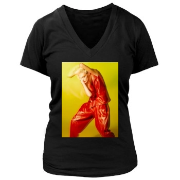 Anja Rubik Women's Deep V-Neck TShirt