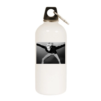 Anja Rubik White Water Bottle With Carabiner