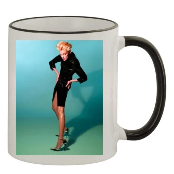 Anja Rubik 11oz Colored Rim & Handle Mug