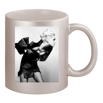 Anja Rubik 11oz Metallic Silver Mug