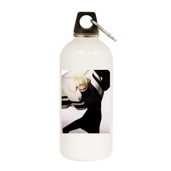 Anja Rubik White Water Bottle With Carabiner