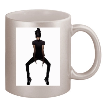 Anja Rubik 11oz Metallic Silver Mug