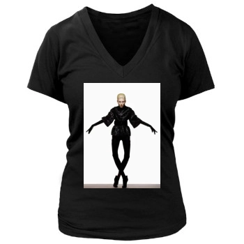 Anja Rubik Women's Deep V-Neck TShirt