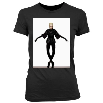 Anja Rubik Women's Junior Cut Crewneck T-Shirt