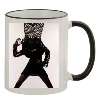 Anja Rubik 11oz Colored Rim & Handle Mug