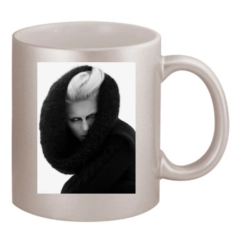 Anja Rubik 11oz Metallic Silver Mug