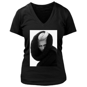 Anja Rubik Women's Deep V-Neck TShirt