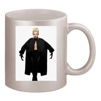 Anja Rubik 11oz Metallic Silver Mug