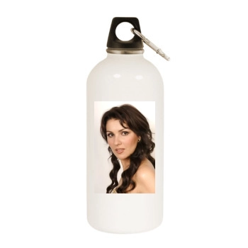 Anna Netrebko White Water Bottle With Carabiner