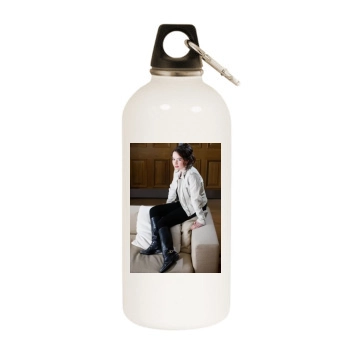 Anna Popplewell White Water Bottle With Carabiner