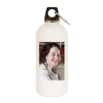 Anna Popplewell White Water Bottle With Carabiner