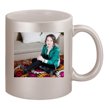 Anna Popplewell 11oz Metallic Silver Mug