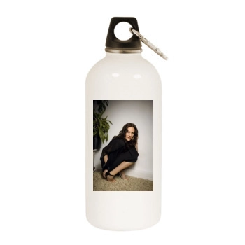 Annabeth Gish White Water Bottle With Carabiner